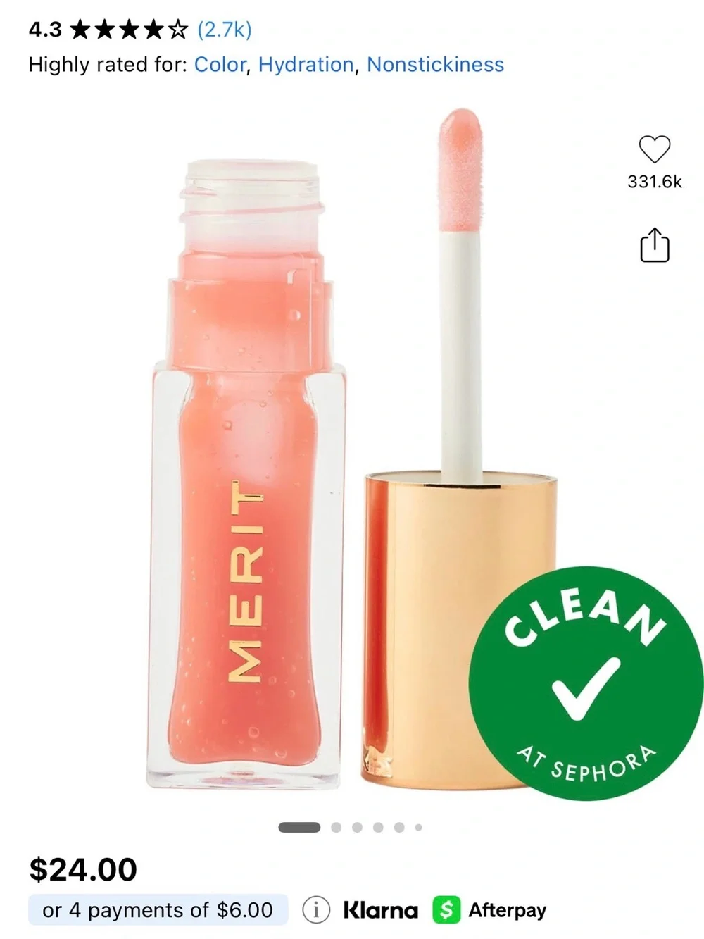 MERIT Tinted Lip Oil
